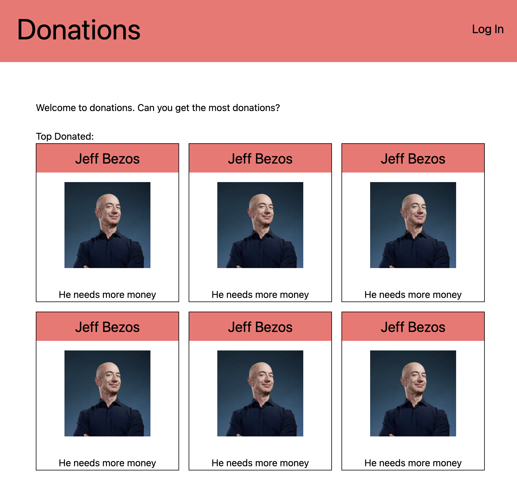 donations website
